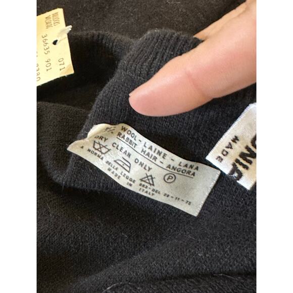 NWT Sonia Rykiel Women's Black Wide Leg Palazzo Sweatpants Joggers Size 38 - Picture 6 of 9